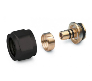 Adaptér na plastovú rúrku 16 x 1/2" - čierny