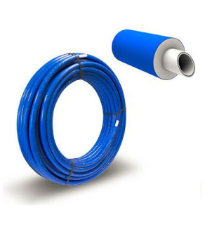 Rúra PEX/AL/PEX 16x2 s izoláciou modrá  - pre rozvody vody a kúrenia 