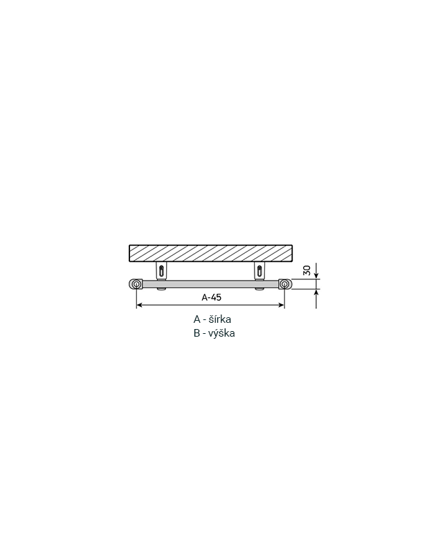 Kúpelňový radiátor Purmo Flores CH 400 x 770 rovný, chróm